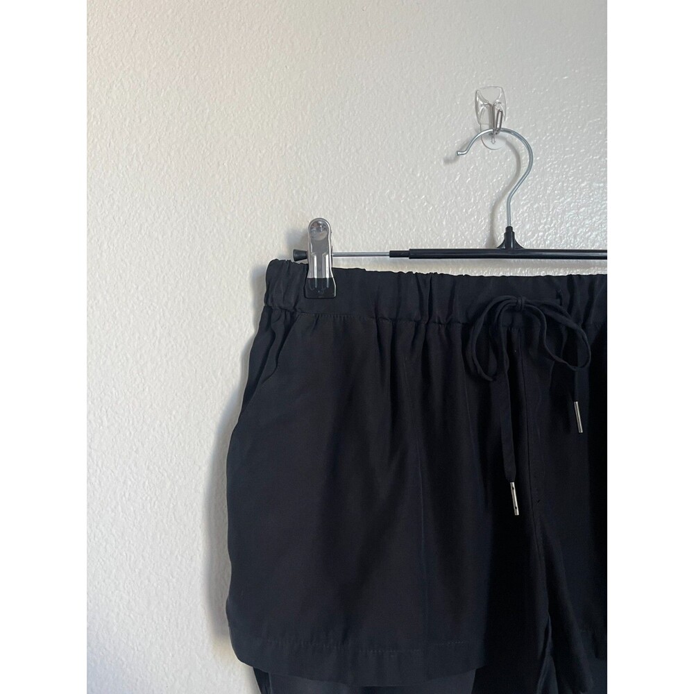 Frame Women's Flowy Drawstring Shorts In Black Si… - image 2